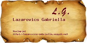 Lazarovics Gabriella névjegykártya